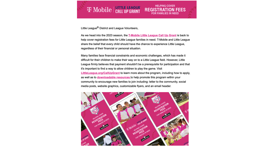 T MOBILE CALL UP GRANT, NOW AVAILABLE!
