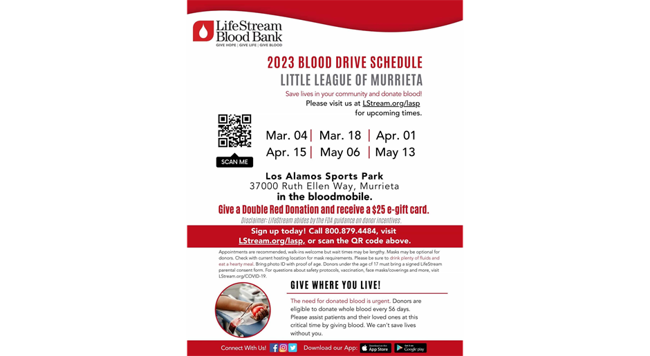 2023 Blood Drive - POSTPONED TO LATER DATE