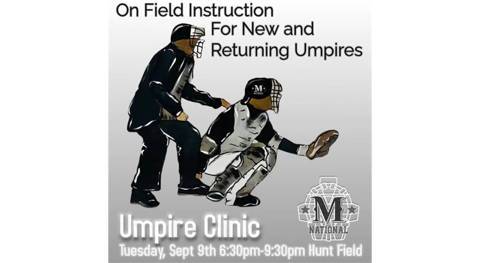 Umpire Training Class This Tuesday!