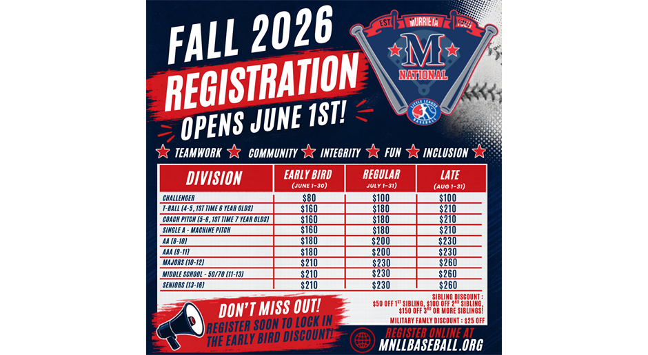 FALL Registration is OPEN!